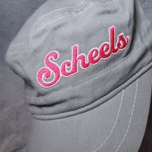 Embroidered Scheels Outdoors Womens Military Cadet Hat Cap Gray Strapback